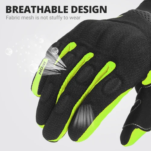 Imagen 2 del producto Guantes de motocicleta transpirables, guantes de Moto de verano con pantalla táctil, guantes de montar para Moto al aire libre, guantes de carreras con dedos completos para Motocross