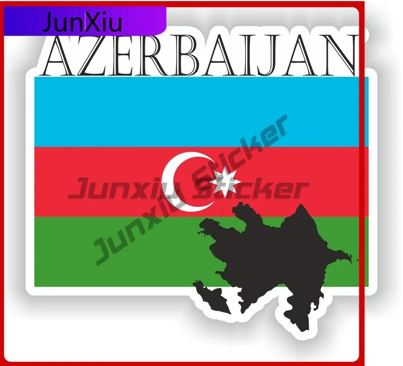 

Azerbaijan Flag Map Contour Emblem Decals Custom Stickers Refit Car Cover Waterproof Outdoor For Suv Bumper Stickers And Decals