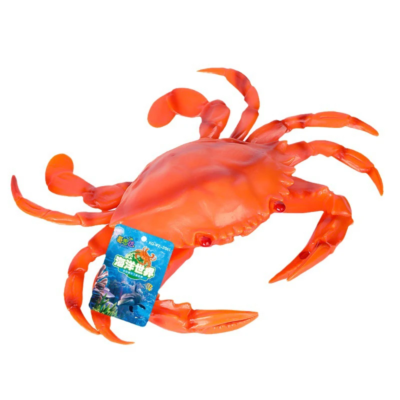 Simulation Red Crab Model Children Cognitive Early Education Toys Fun Prank Toys Realistic Animal Photography Props Holiday Gift