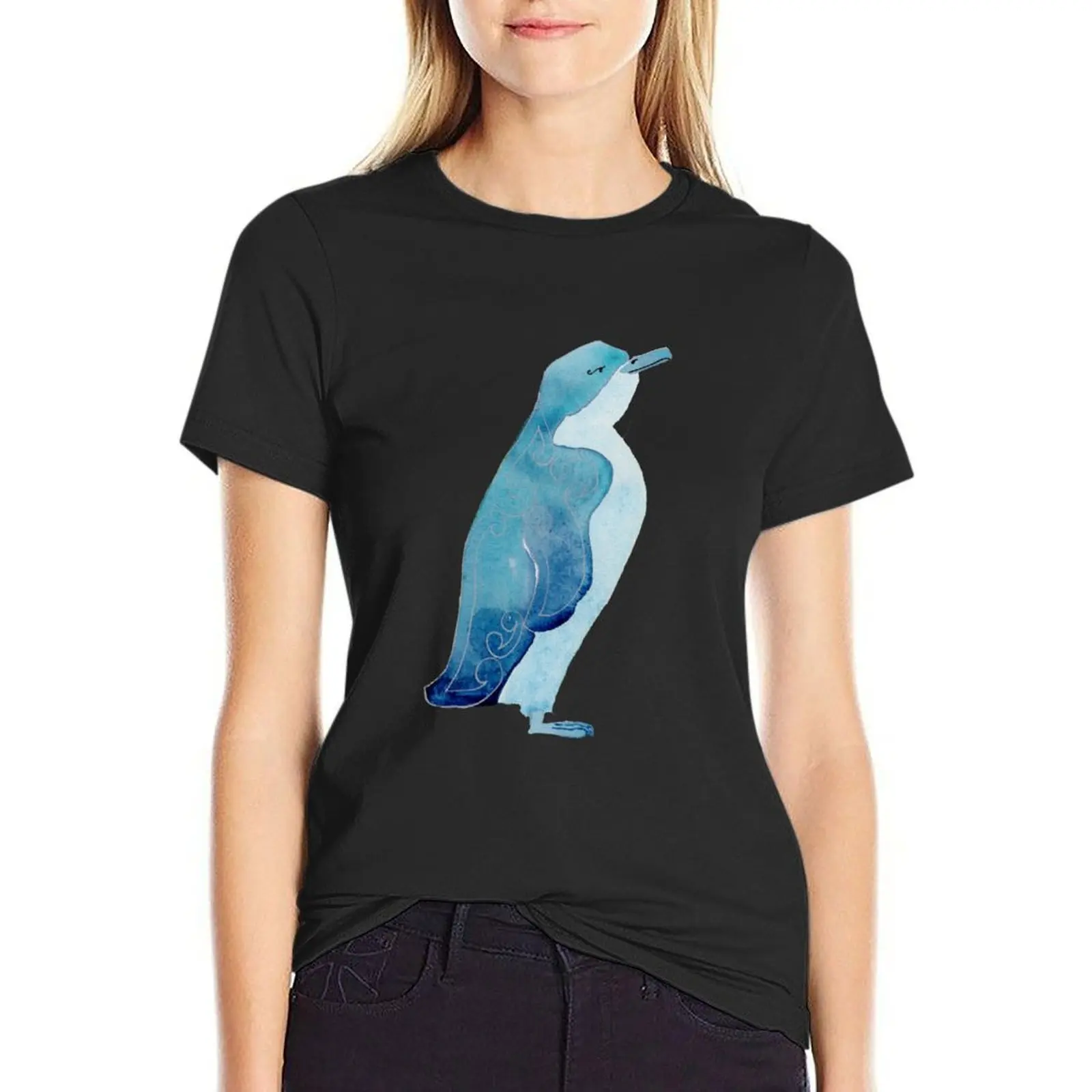 Little blue penguin T-Shirt summer top tops korean fashion anime clothes t shirts for Women