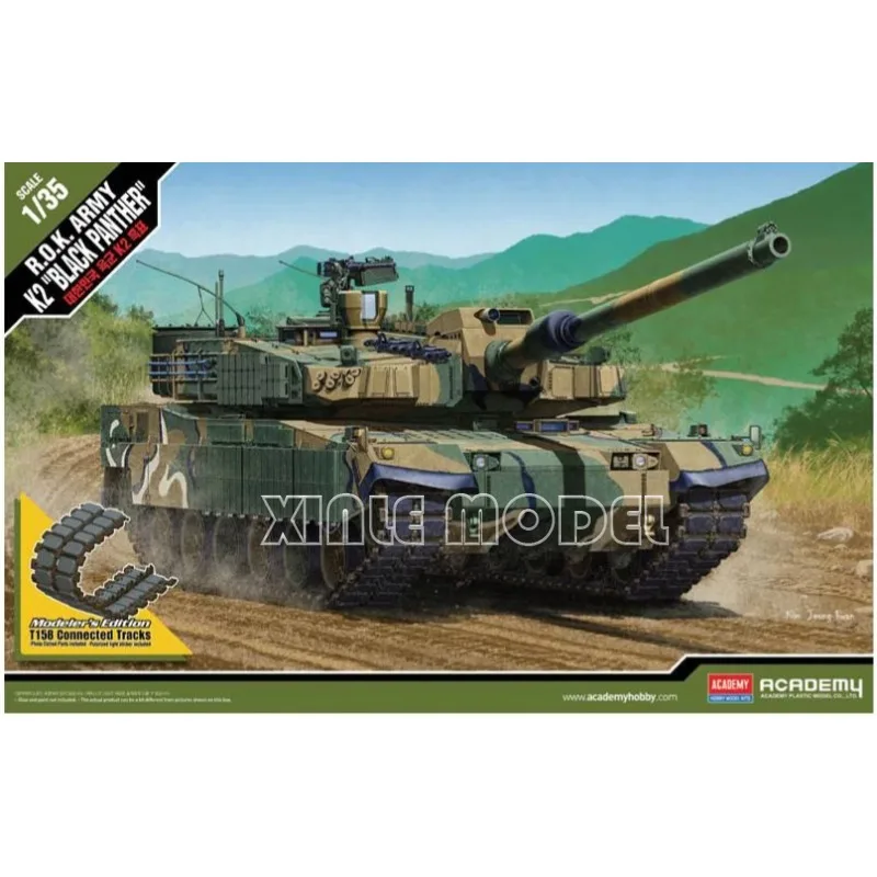 

Academy 13511 1/35 R.O.K. Army K2 "Black Panther" with separate T158 tracks Plastic Assembled Tank Model Kit DIY Collection Gift