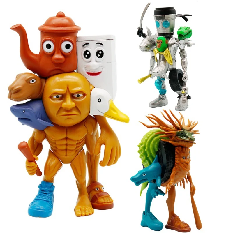 تونغ تونغ صحور الإيطالية Brainrot الوحش الانصهار الطبعة Tralalero Tralala أنيمي عمل الشكل الكرتون نموذج ديكور لعبة هدايا جديد #3