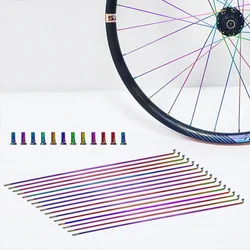 36PCS Bike Spokes With Nipples Rainbow Aluminum Alloy Bicycles Spokes Wires Bike Repair Replacement Tool Hot Sale Replacemence