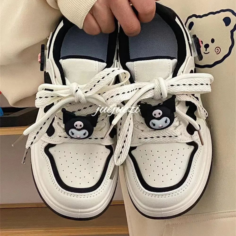 

Sanrio Kawaii Kuromi Girls Trendy Retro Sneakers Anime Cartoon Lovely Fashion Exquisite Thick-soled Versatile Breathable Shoes