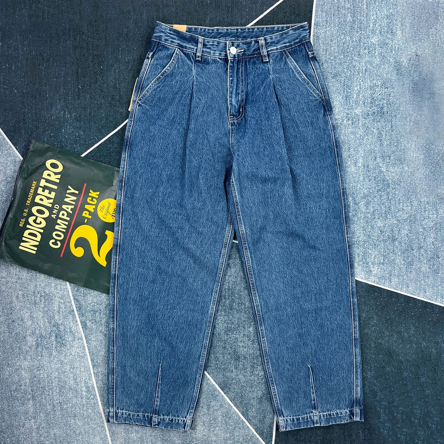 

Тяжелые хлопковые джинсы, мужские свободные прямые слегка конические осенние и зимние брюки в стиле ретро