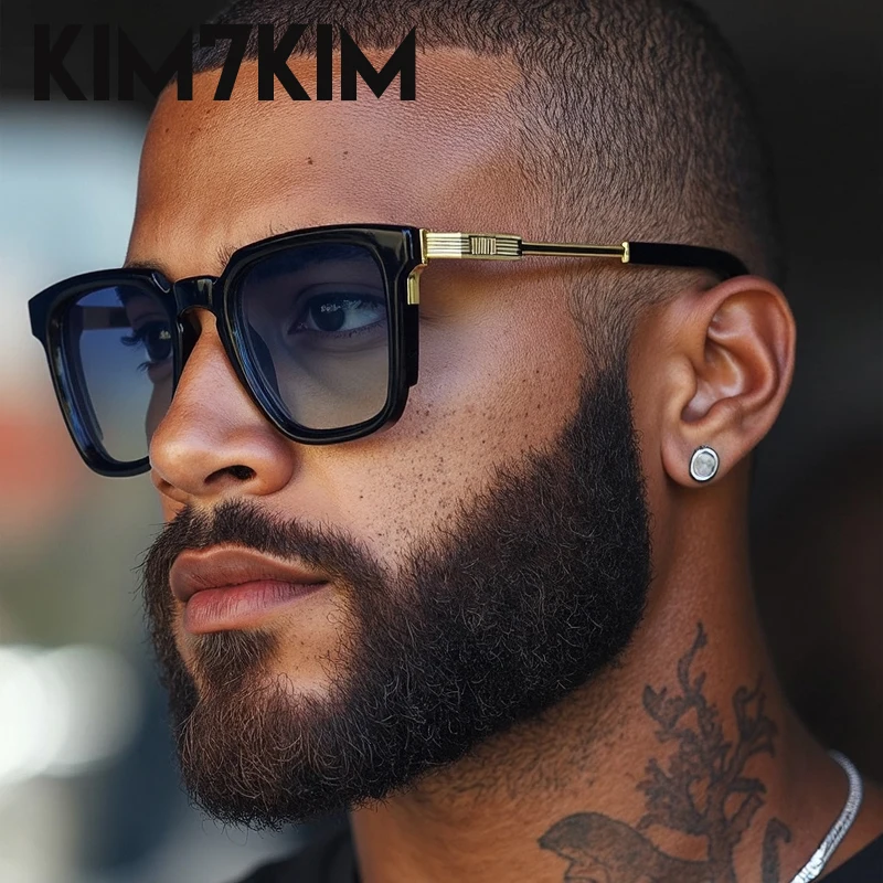 المتضخم الكلاسيكية مربع الاستقطاب النظارات الشمسية الرجال 2025 العلامة التجارية الفاخرة خمر القيادة نظارات شمسية للذكور Steampunk نظارات UV400 #2