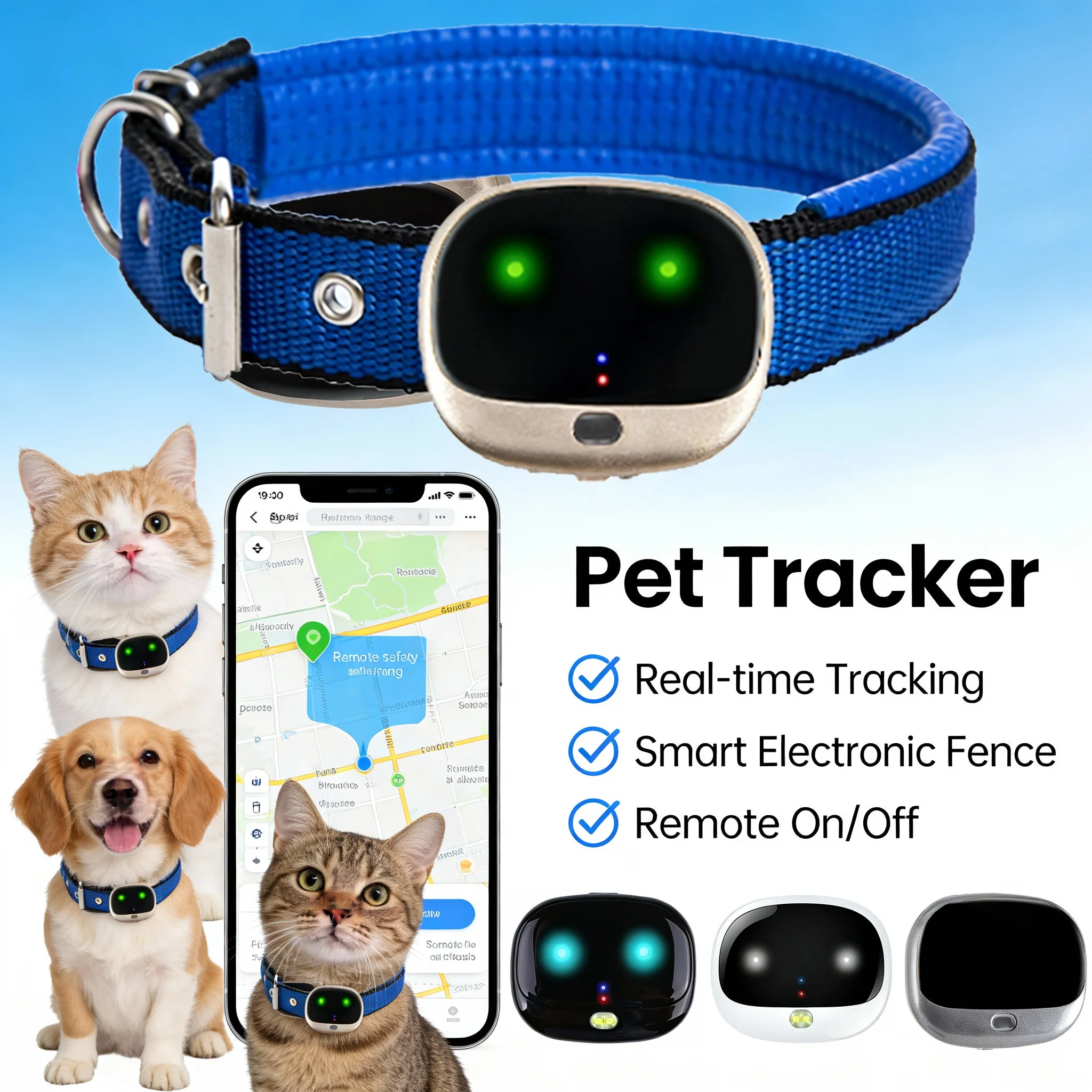 4G pet MINI locator for cat dog GPS tracker with collar anti-loss real-time tracking device unlimited range location history