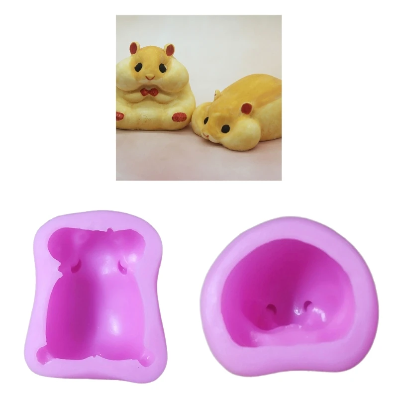 Candy Molds Silicone Fondants Molds Hamster Bakings Supplies Silicone Material Perfect for Chocolate Candy Dessert