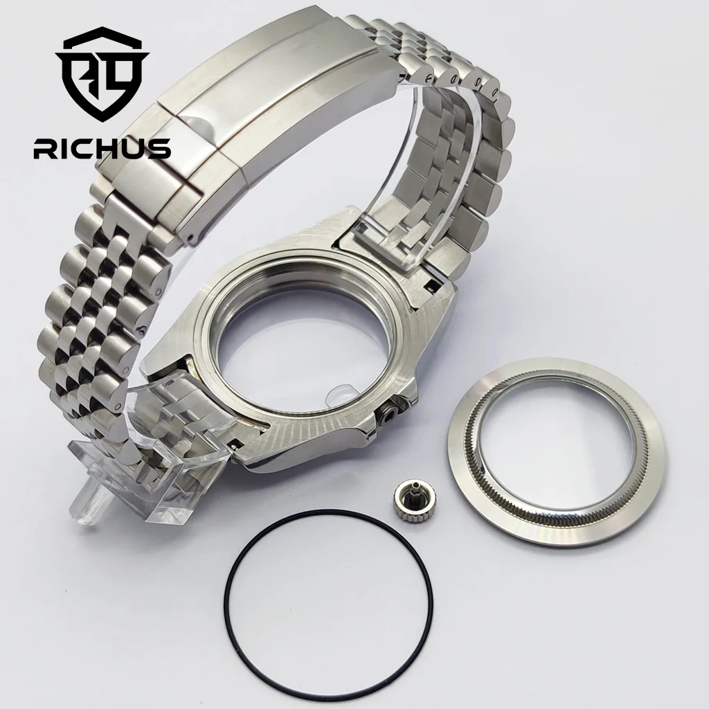 ريتشوس حافظة فضية 36 مللي متر 39 مللي متر ساعة تناسب NH34 NH35 NH36 ETA2824 PT5000 ساعة يد تعمل بالحركة اكسسوارات #6