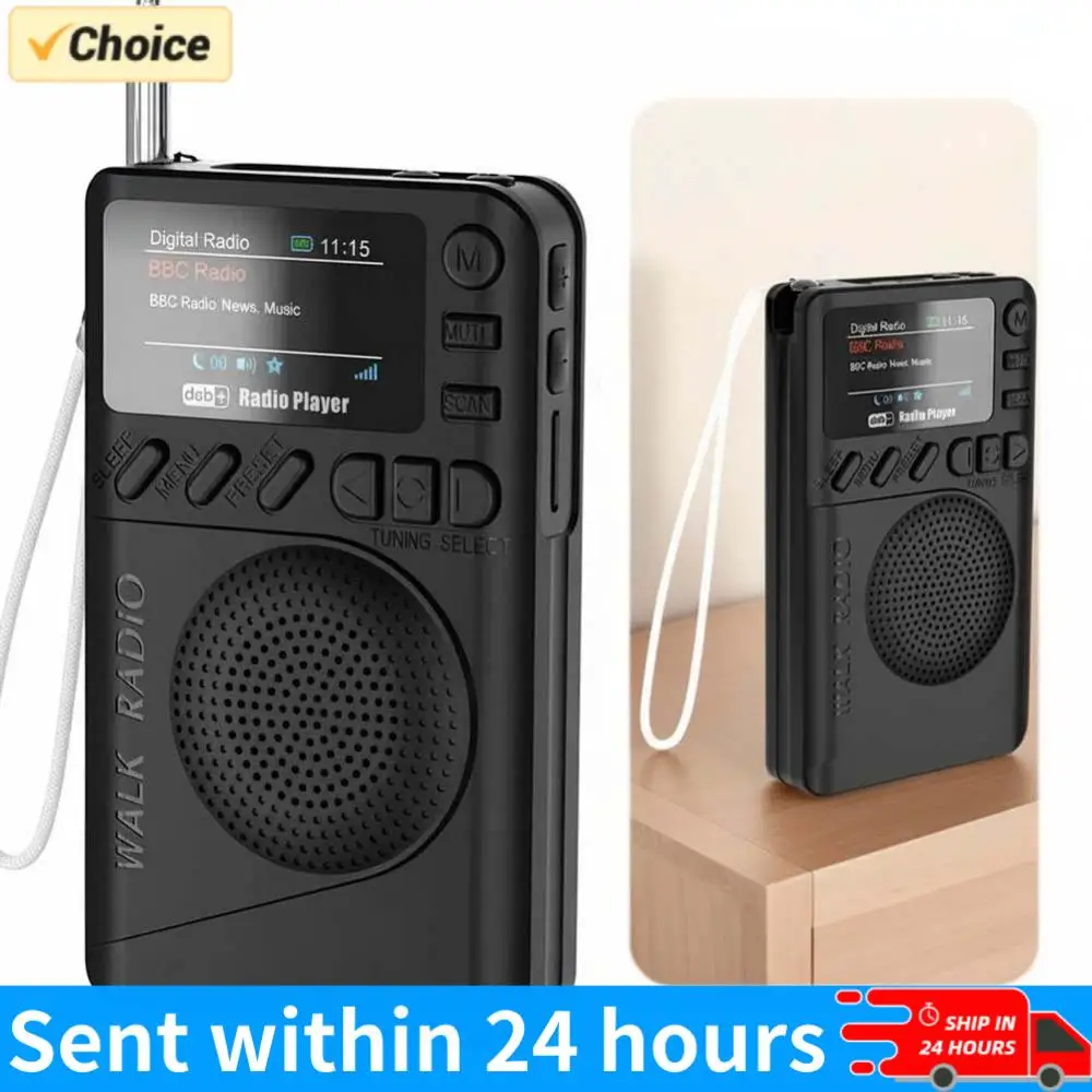 

Мини-радиоприемник DAB FM с разъемом для наушников, портативный радиоприемник с динамиком, перезаряжаемый, с цветным экраном, карманный радиоприемник для бега