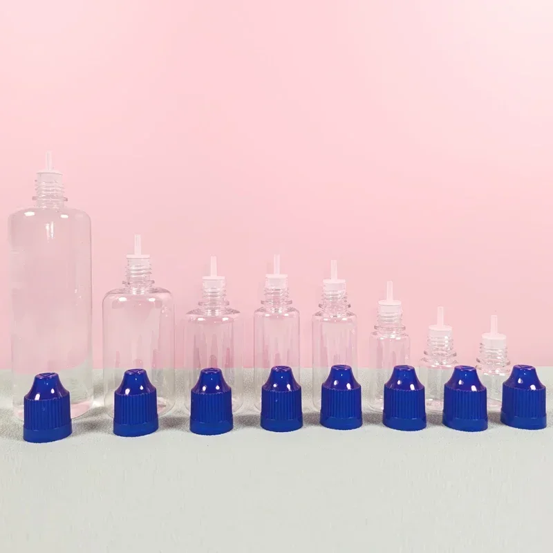 30Pcs 3ml-120ml Empty Plastic Dropper Bottles Squeeze Refillable Clear Eye Fluid Containers With Funnel And Colored Cap For Oil image 3