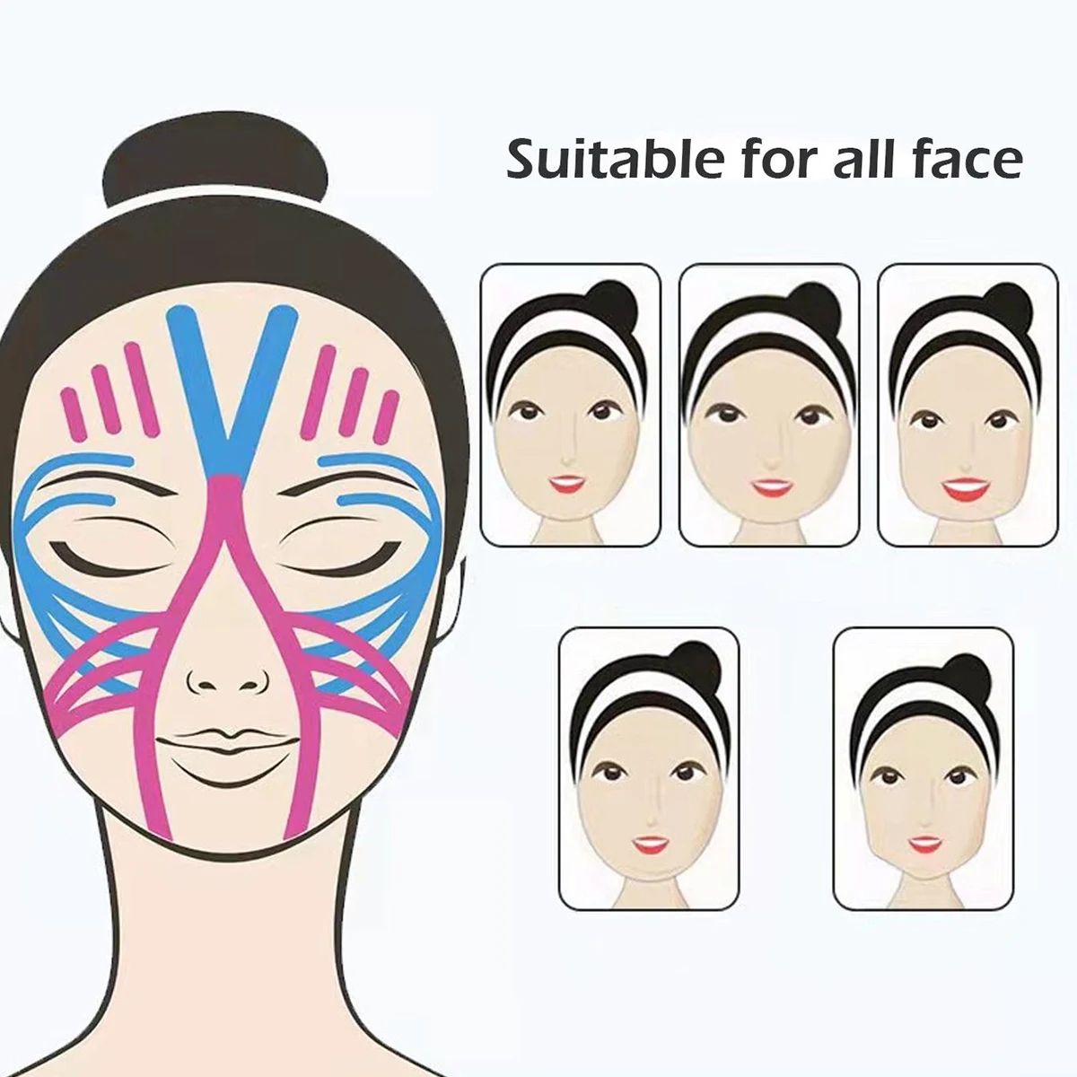 1/2/4PCS Each Roll Is 5M Facial Muscle Patch Special Tape For Lifting Facial Movement Bandage Waterproof, Sticky Strong And Firm