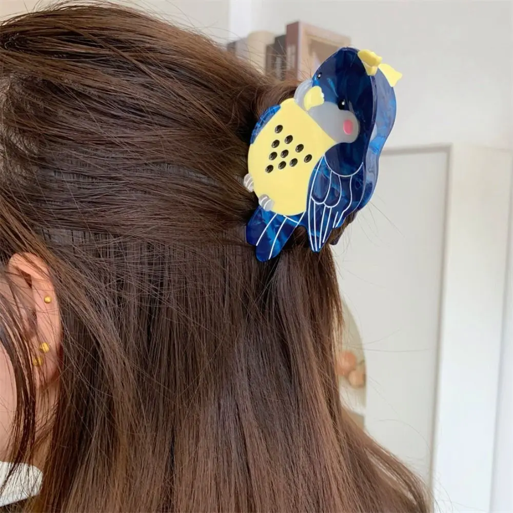 

Fashion Cartoon Acetate Hair Claw Acetic Acid Parrot Animal Hair Clip Hair Accessories Sweet Bird Shark Clip Daily