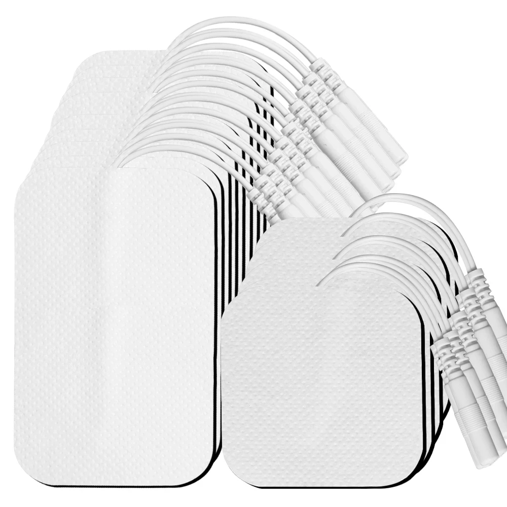 

10 шт. электродные подушечки TENS для акупунктуры, физиотерапевтического массажера, электродный пластырь, импульсный EMS, расслабляющий мышечный стимулятор тела, наклейка