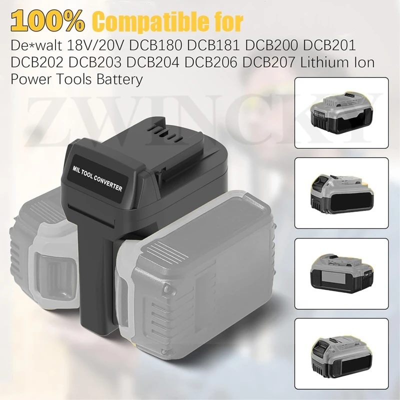 Battery Adapter for Milwaukee 18V，Tools Convert for Dewal 20V 18V Battery，to for Milwaukee 18V Battery