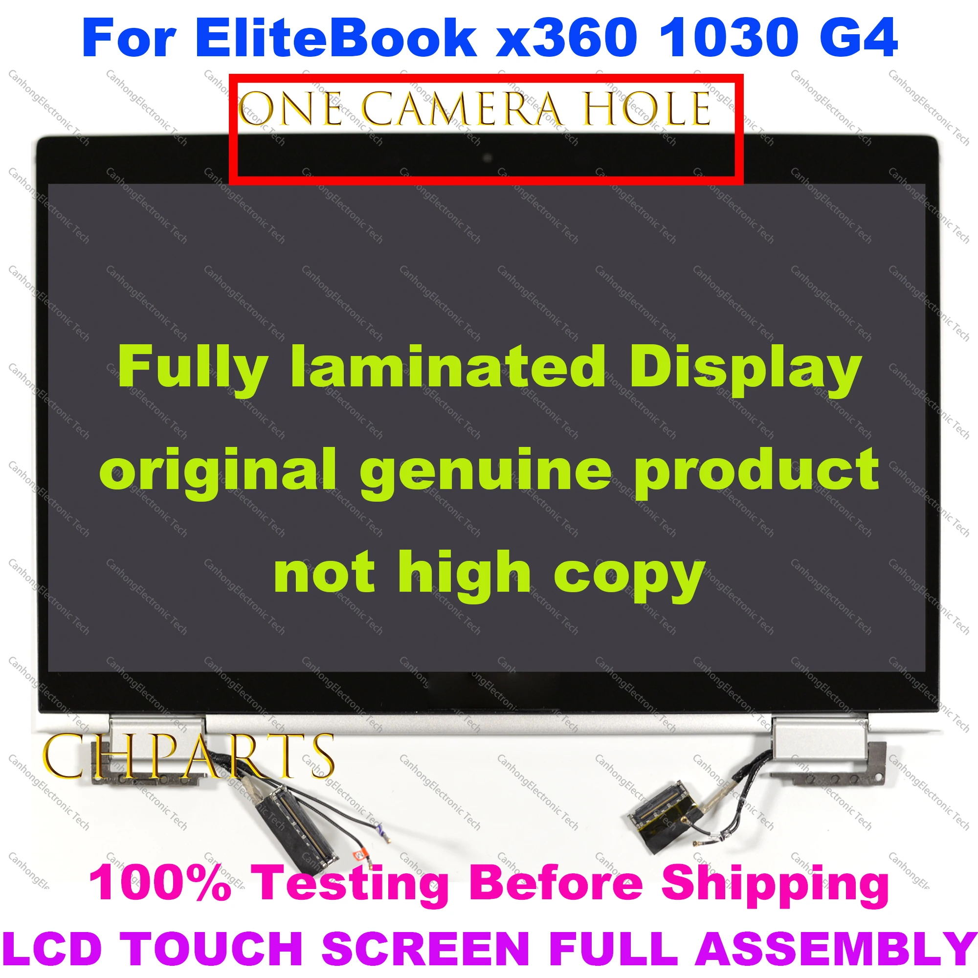 

L70759-001 13.3" FHD For HP EliteBook x360 1030 G4 LCD Touch Screen Replacement Full Assembly With Hinges Sliver