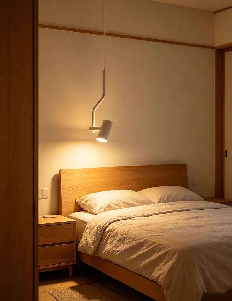 Art LED Pendant Light White Black Metal