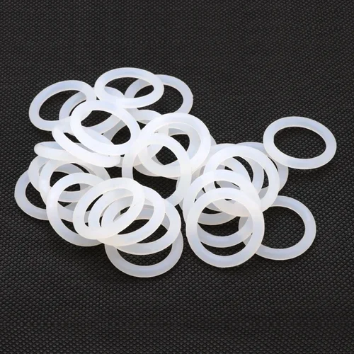 Imagen 2 del producto 10/50 Uds VMQ junta tórica CS 3mm OD 10 ~ 150mm juntas tóricas de silicona de calidad alimentaria anillo de silicona junta de alta temperatura blanco
