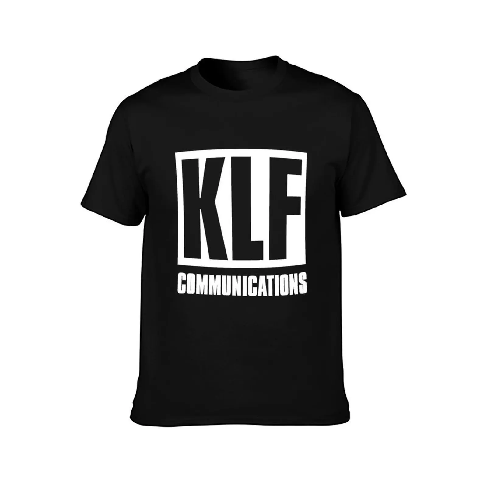 KLF Communications (white bg, black letters) T-Shirt Large Size Breathable Tee T-Shirt