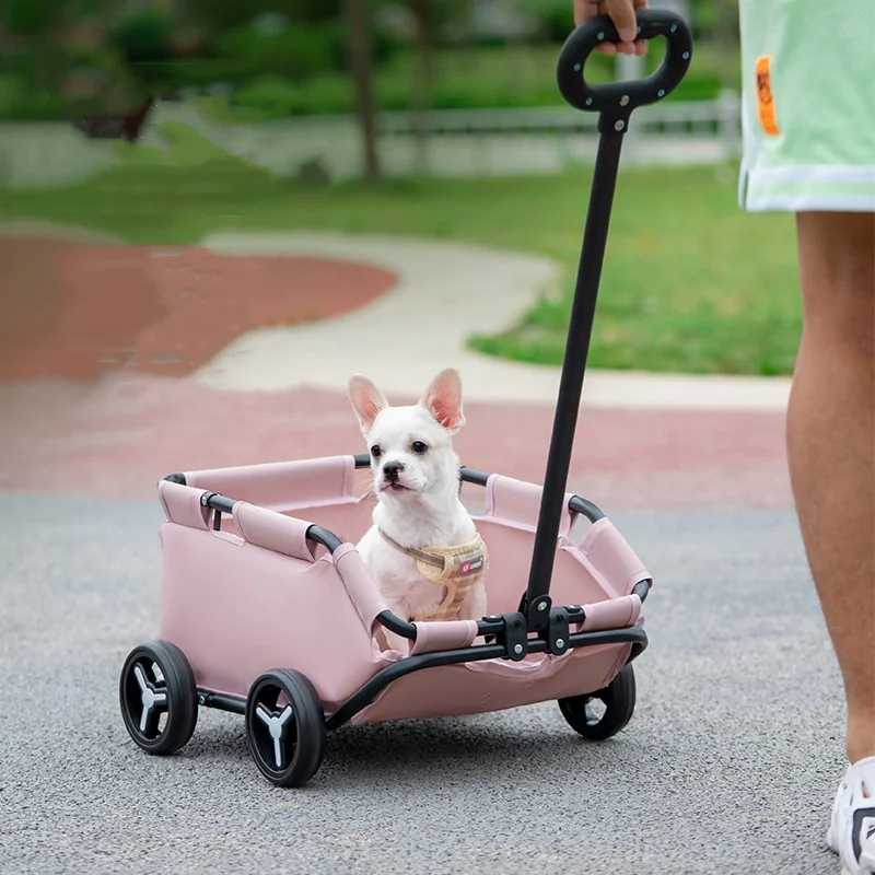 

Small Pet Stroller Folding Cat Stroller Dog Outdoor Travel Car Multi-Function Lightweight Stroller