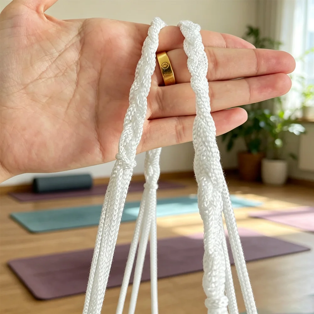 Yoga-Ball Aufbewahrungsnetz, Nylon-Tragetasche für Fitnessbälle, Tragbarer Hängender Ballhalter – Detail 5