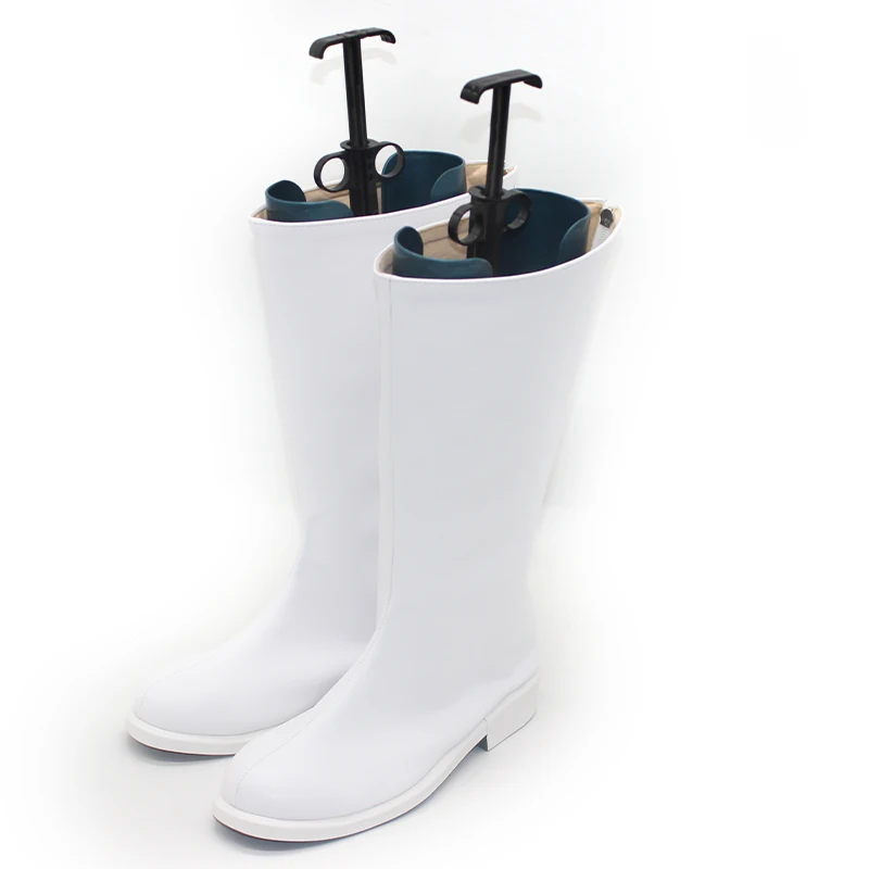 Ninjaturtles April O'Neil Cosplay Kostüm Schuhe Weiße handgemachte Kunstleder Halloween Party Stiefel