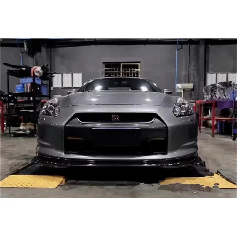 REAL CARBON FIBER Front Bumper Lip Splitters Body Kit Cup Flaps Cover For Nissan GTR R35 2008-2016