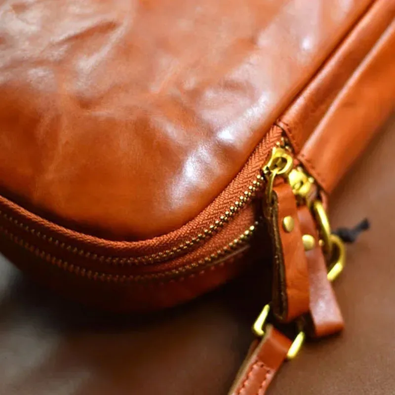 

AETOO Original retro new women's bag College style mobile phone crossbody large capacity soft leather single shoulder hand-made