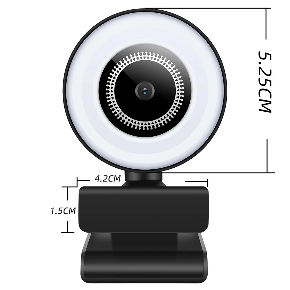 4K 2K 1080P Webcam Light Control Full HD 8MP Webcam PC Laptop Auto Focus Live Streaming Flexible with Microphone Live Broadcast