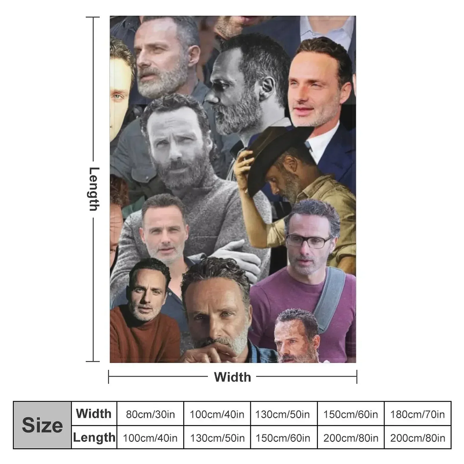 andrew lincoln photo collage Throw Blanket Giant Sofa Winter beds Single for babies Blankets