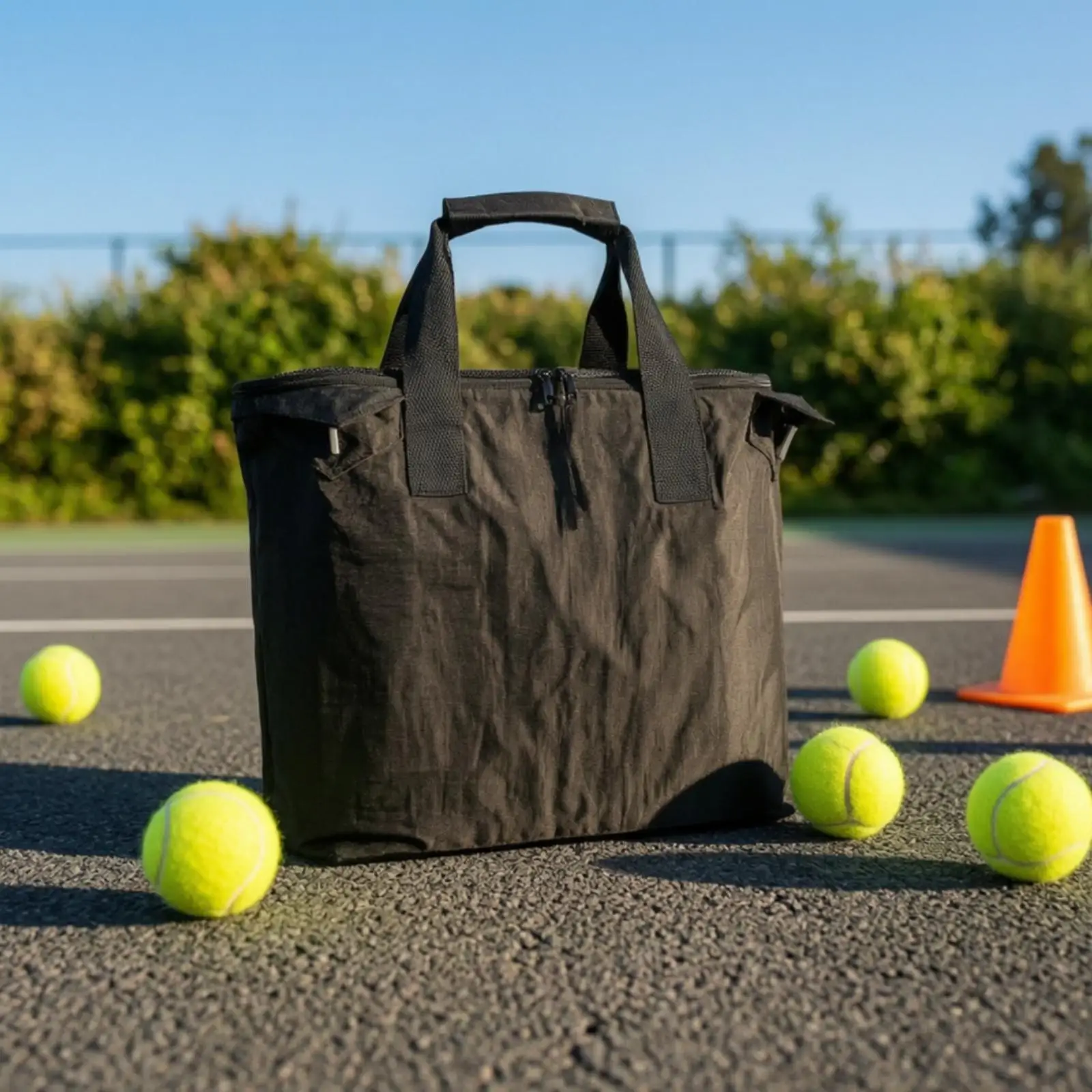 Tennis Ball Tote Cart for Gym Storage with Aluminum Frame and Oxford Fabric for Daily Practice Use view 4