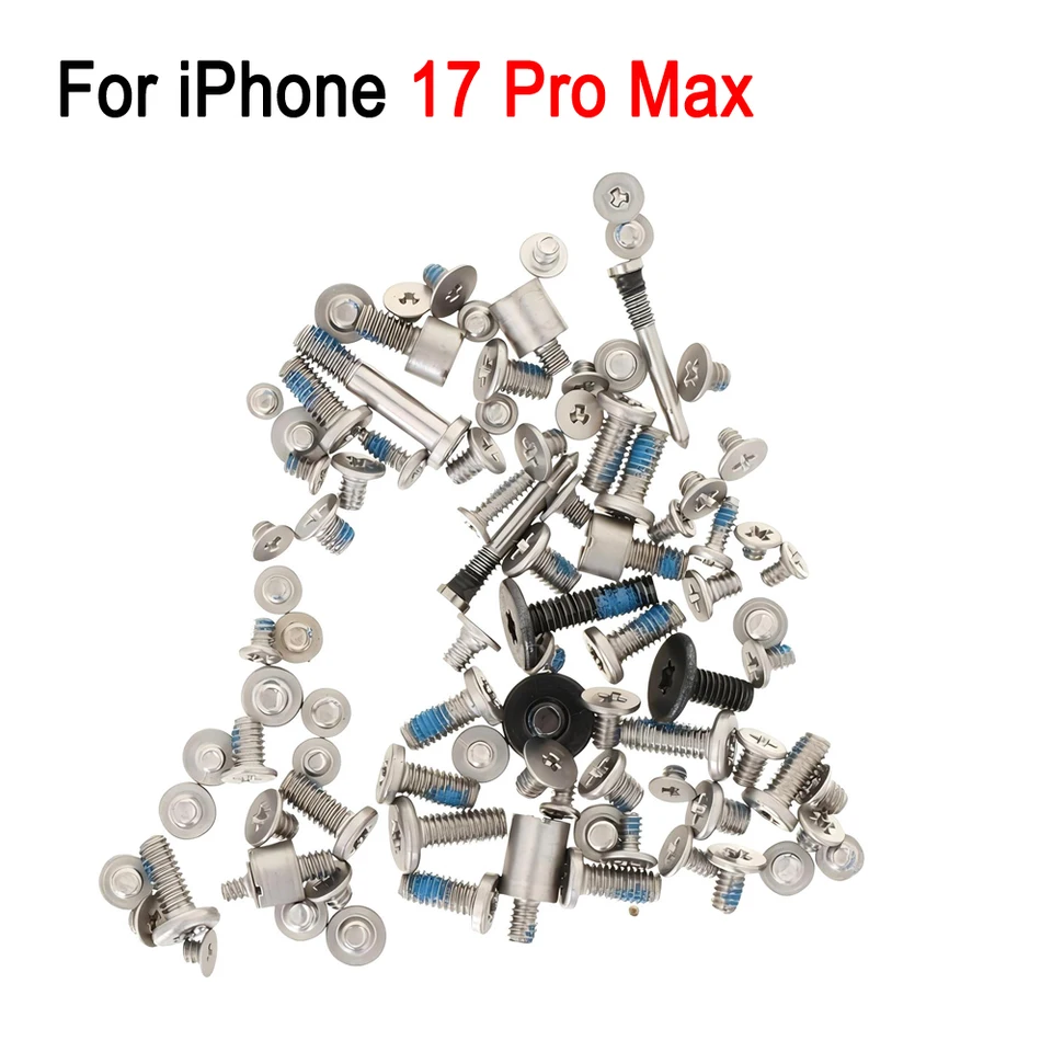 Juego completo de tornillos para iPhone 17 Pro, para iPhone 17 Pro Max, tornillos de repuesto para teléfono 3