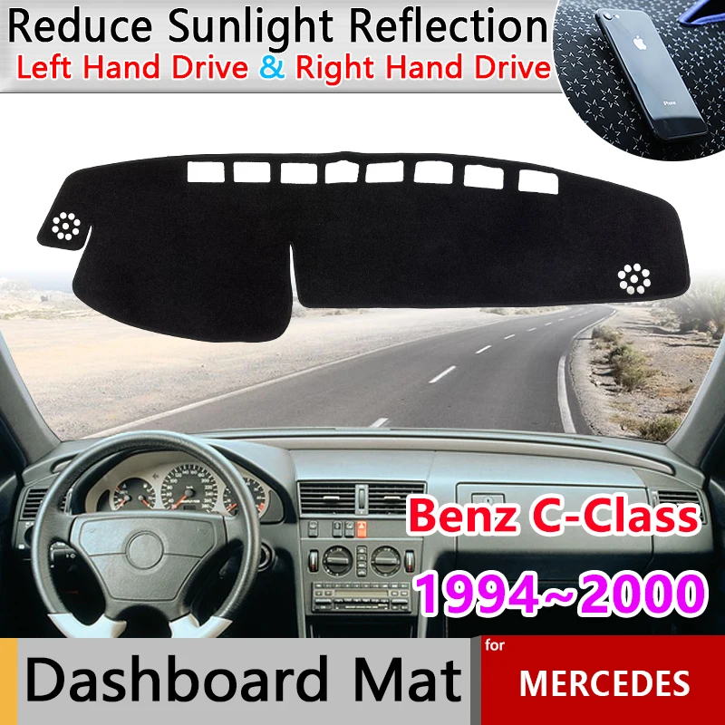 

Для Mercedes Benz C-Class W202 MK1 1th 1994 ~ 2000 автомобильная панель защитная доска солнцезащитные козырьки внутренний ковер противоскользящие аксессуары