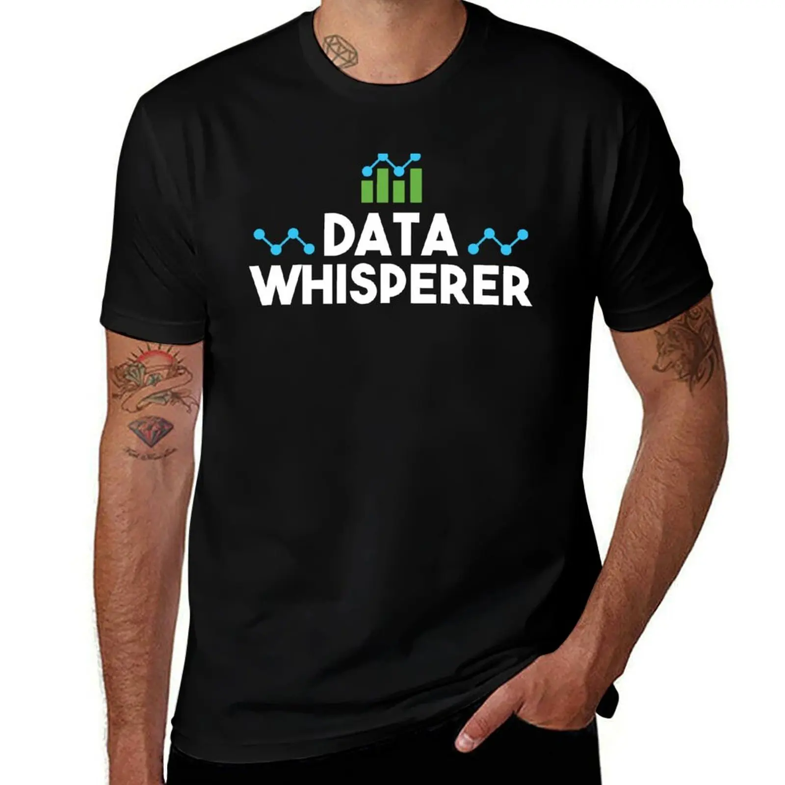 Data Whisperer Data Scientist Data Science Gift Funny Analyst T-Shirt men t shirt cotton 100% T-Shirt