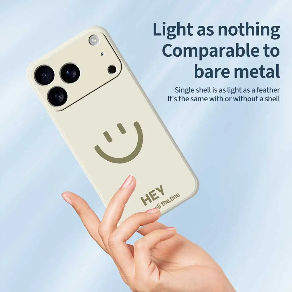 Super Curing Smiley Face Phone Case For iPhone 17 Pro Max 17 Air 16 15 14 Plus 13 12 11 Pro Max XS Max 16E Silicone Soft Cover