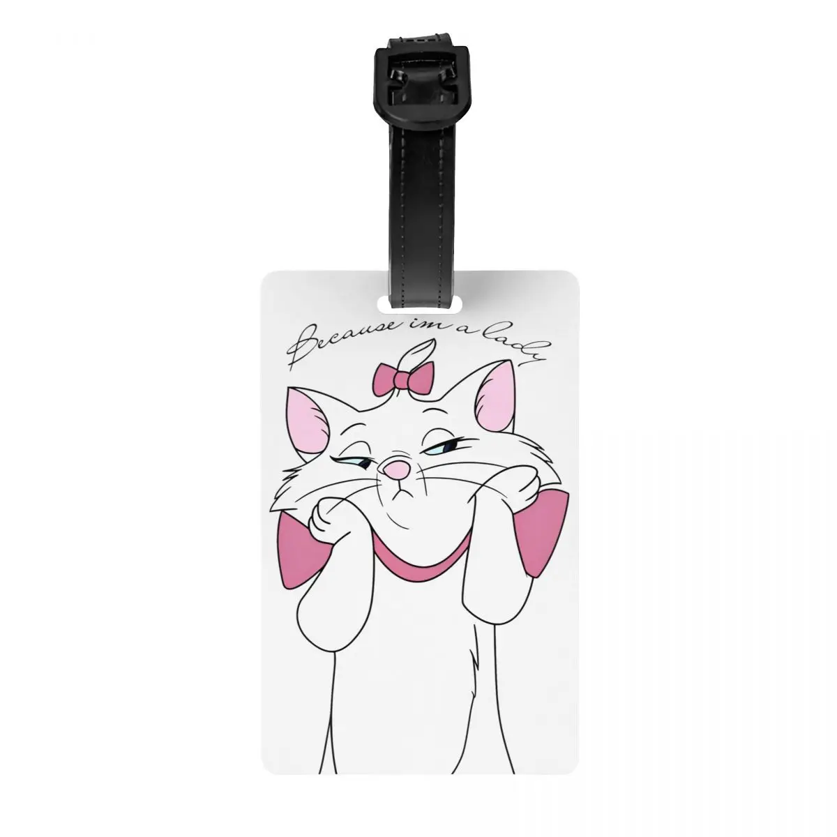 Die Aristocats Marie Cat niedlichen Gepäck anhänger Reise zubehör Inhaber Gepäck anhänger Name ID Adresse Reise etikett Geschenk