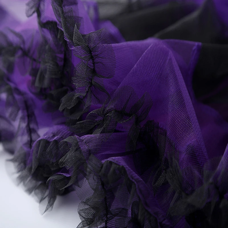 Girls Purple Bat Dress Kids Cosplay Vampire Demon Costume With Wing Headwear Halloween Carnivat Witch Role Play Clothes