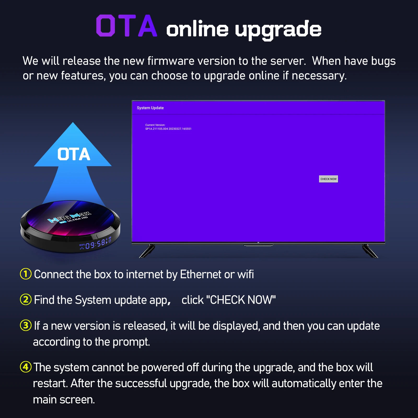 H96Max RK3528 Android 13 Rockchip RK3528 TV Box Quad Core 8K WIFI6 BT5.0 Lettore multimediale video 8K Ricevitore remoto Set Top TV Box