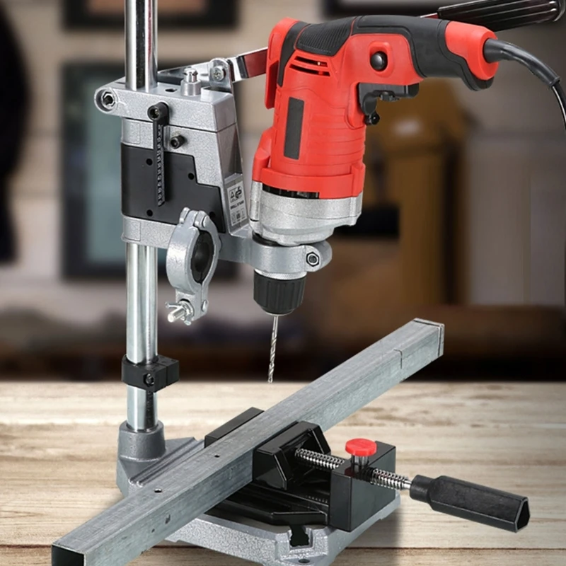 Potente doble agujero doble soporte estante taladro para herramienta manual taladro eléctrico KXRE preciso