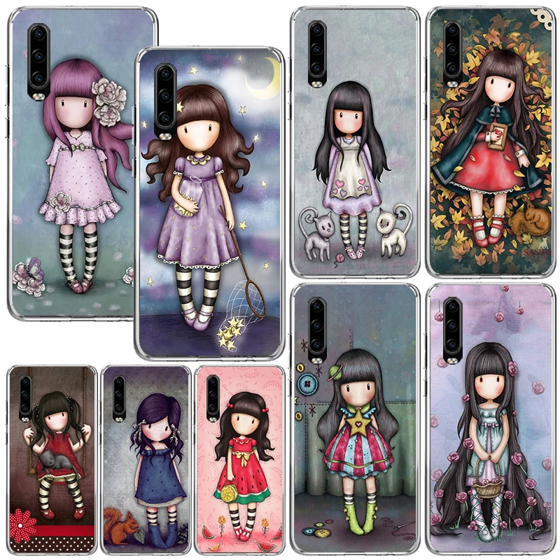 S-Santoro G-Gorjuss Cute Girls Phone Case For Huawei P30 P40 P20 P10 Lite Mate 20 10 Pro Y5 Y6 Y7 Y9S P Smart Z Fundas Back Cove