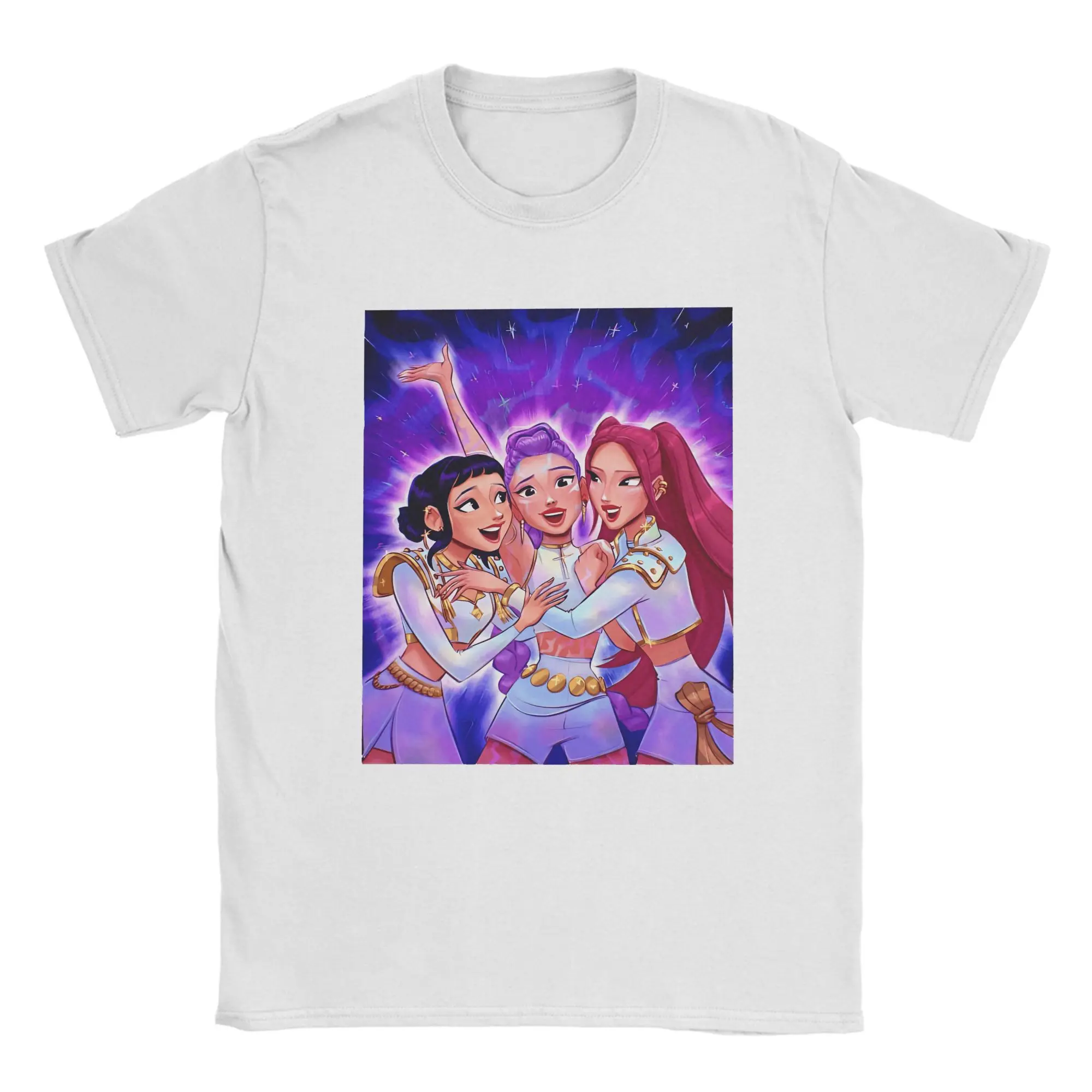 الرجال KPop شيطان الصيادين ميرا زوي رومي أفلام تي شيرت ملابس قطنية عادية كم قصير الياقة المستديرة تيز شعبية تي شيرت