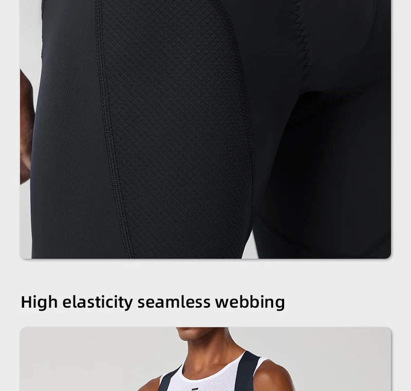 YKYWBIKE Herren Radsport-Trägerhose 8 Stunden Fahrkomfort Gepolsterte Fahrrad-Trägerhose Rennrad Sommer-Trägerhose Fahrrad-Trägerhosen – Detail 10