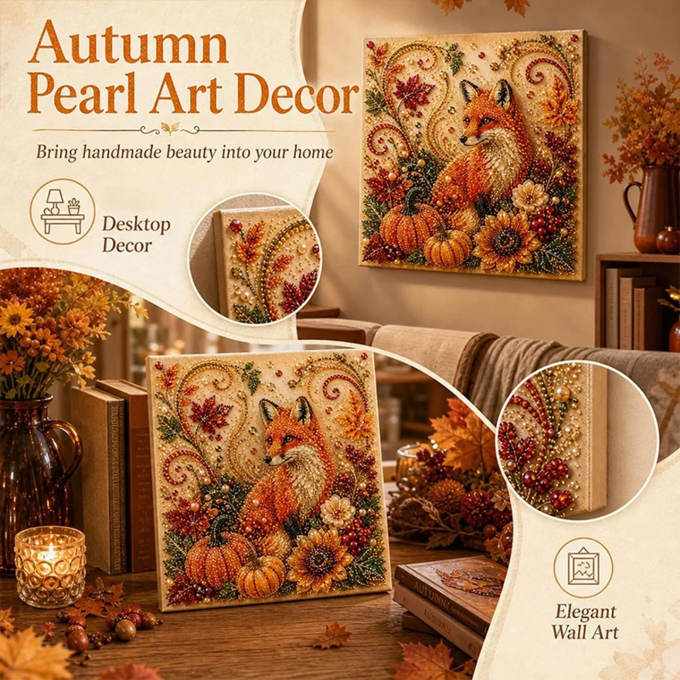 DIY Pearl Painting Pumpkin Handmade 2026 Creative Christmas Halloween Art Paintings Kits Accessories Materials Pack Set of Toys