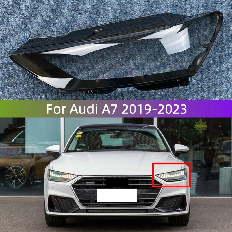 

Для Audi A7 2019 2020 2021 2022 2023 фара прозрачная крышка абажур корпус фары линзы из плексигласа автомобильные аксессуары
