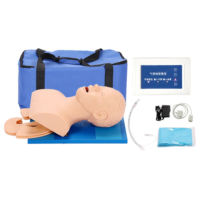 Intubation Manikin Training Model Adult Electronic Human Tracheal Training Model Airway Management Training Device PVC Alarm Sim