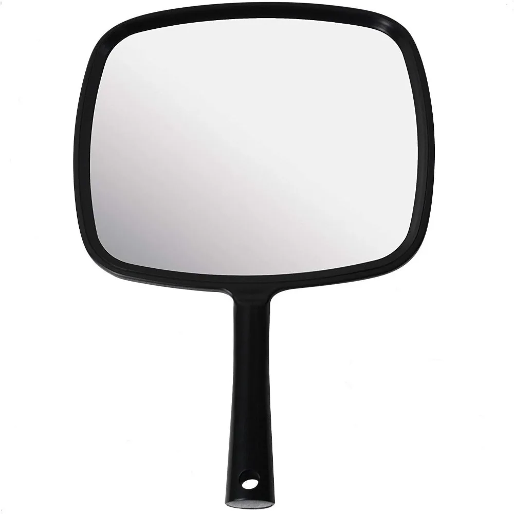 

Hand Mirror, with Ergonomic Handle, Handheld Mirror for Makeup, Home Haircuts, Dental and Barber Use, 8” x 11”, Makeup Mirror