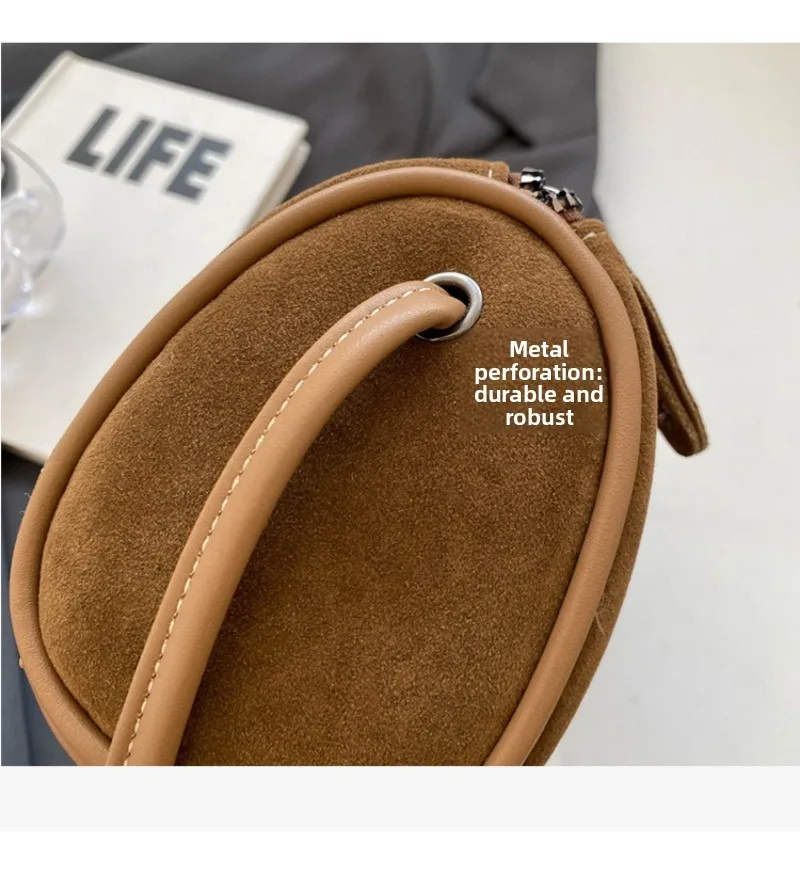 2026 Modische Retro Mini PU-Leder Schultertaschen für Damen Bucket Crossbody Bag Luxus Designer Geldbörsen und Handtaschen – Detail 19