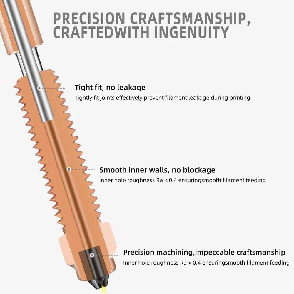 طقم فوهة طابعة ثلاثية الأبعاد أندر 3 V3 Plus 0.4/0.6/0.8 مللي متر فوهات سبائك التيتانيوم عالية الجودة وإبر التنظيف تركيب سريع