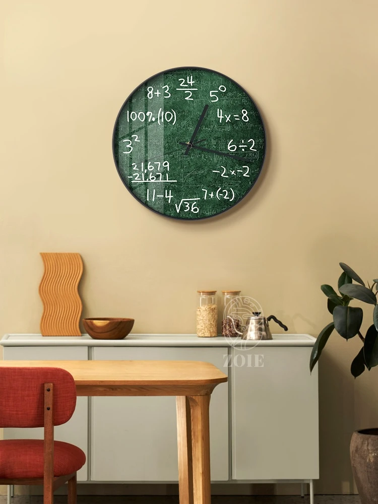 Round Creativity Wall Clock Quartz Nordic Digital Wall Clock Modern Design Living Room Advanced Mathematics Wall Decoration