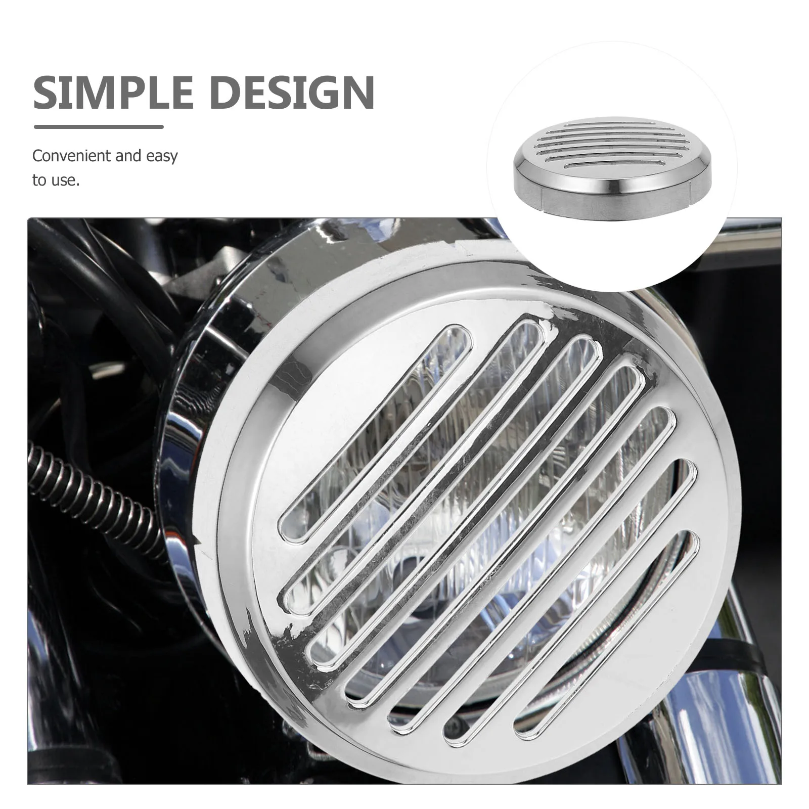 

s Motorcycle Horn Cover Retro Loud Speaker Plastic Replacement Supplies Easy Install Fits Models Durability Decorative